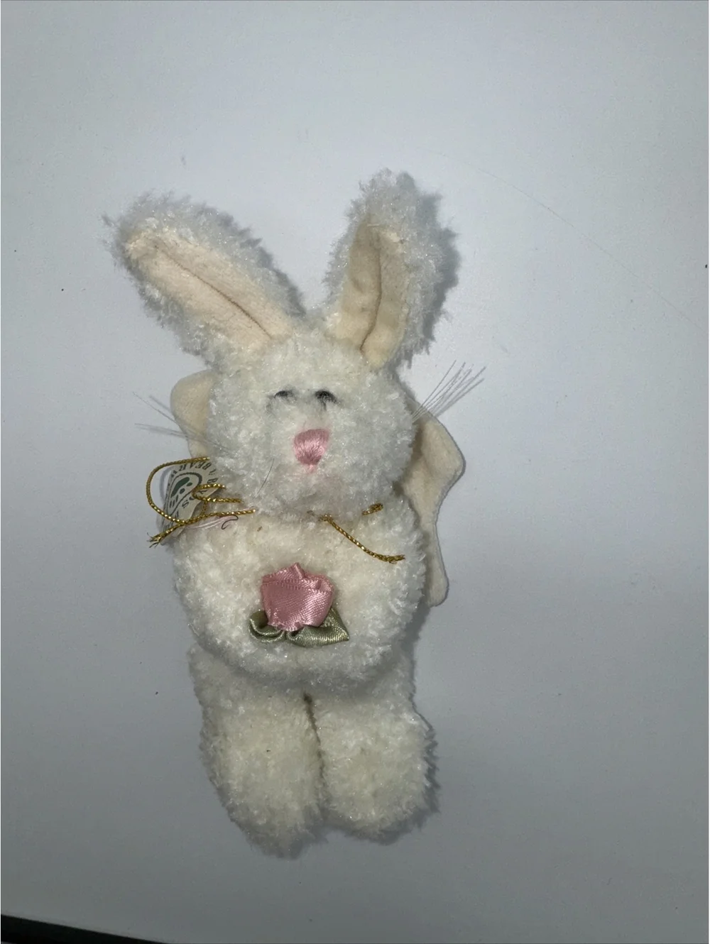 BOYDS BEARS PLUSH ORNAMENT ANGEL BUNNY CELESTE 1994 JOINTED EASTER